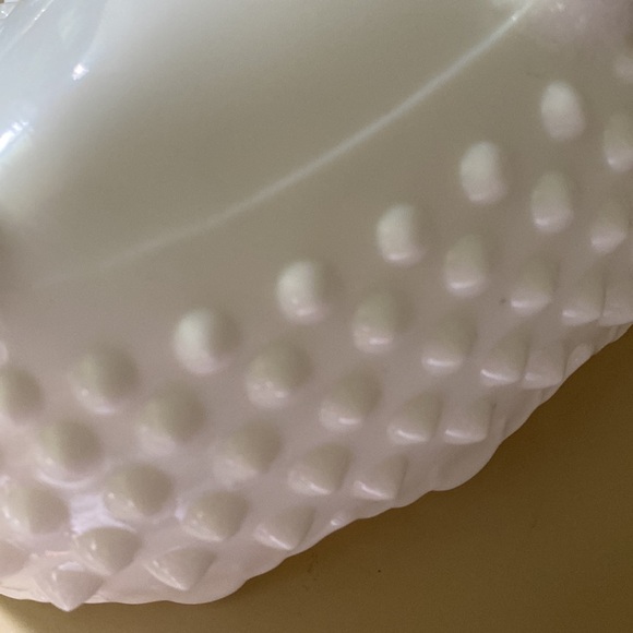 Fenton milk glass hobnail footed candy dish - Picture 5 of 5